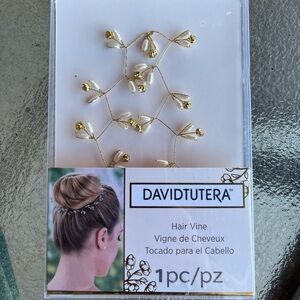 David Tutera Elegant Gold and Cream Hair Accessory